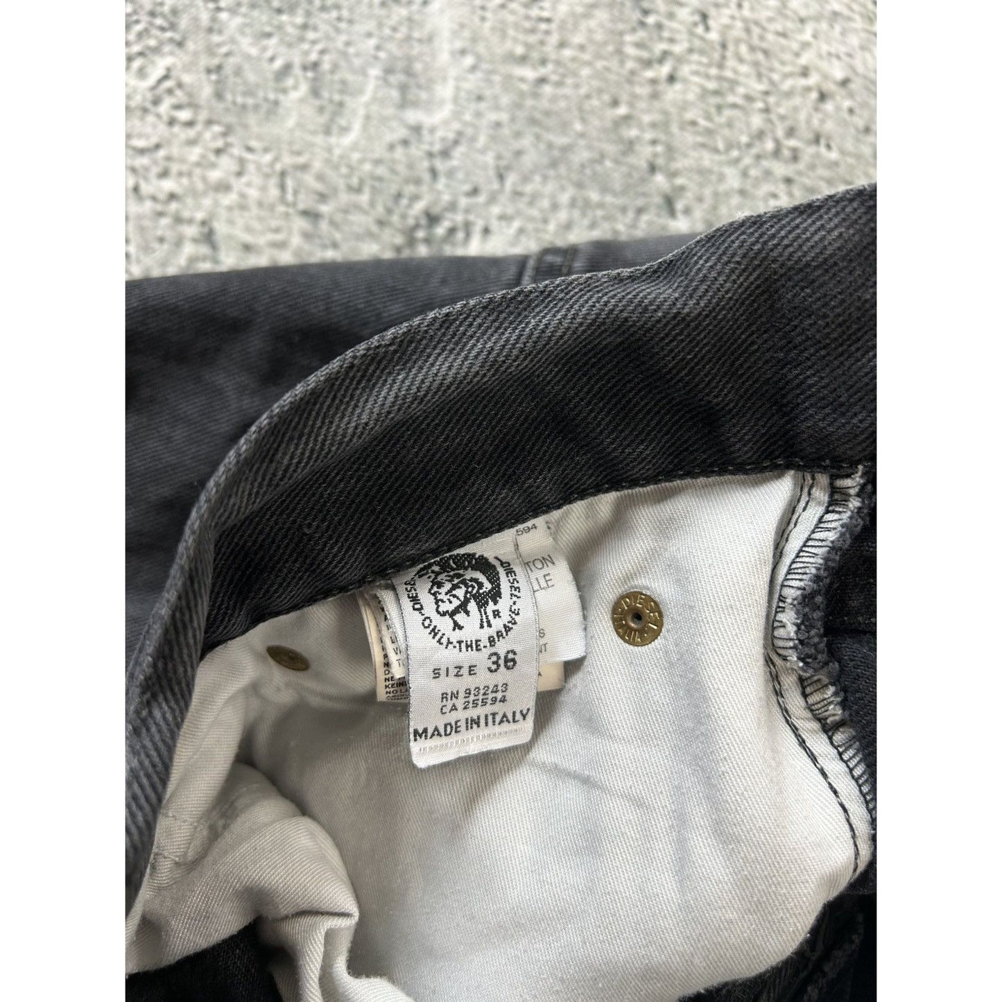 Diesel jeans vintage black straight Y2K