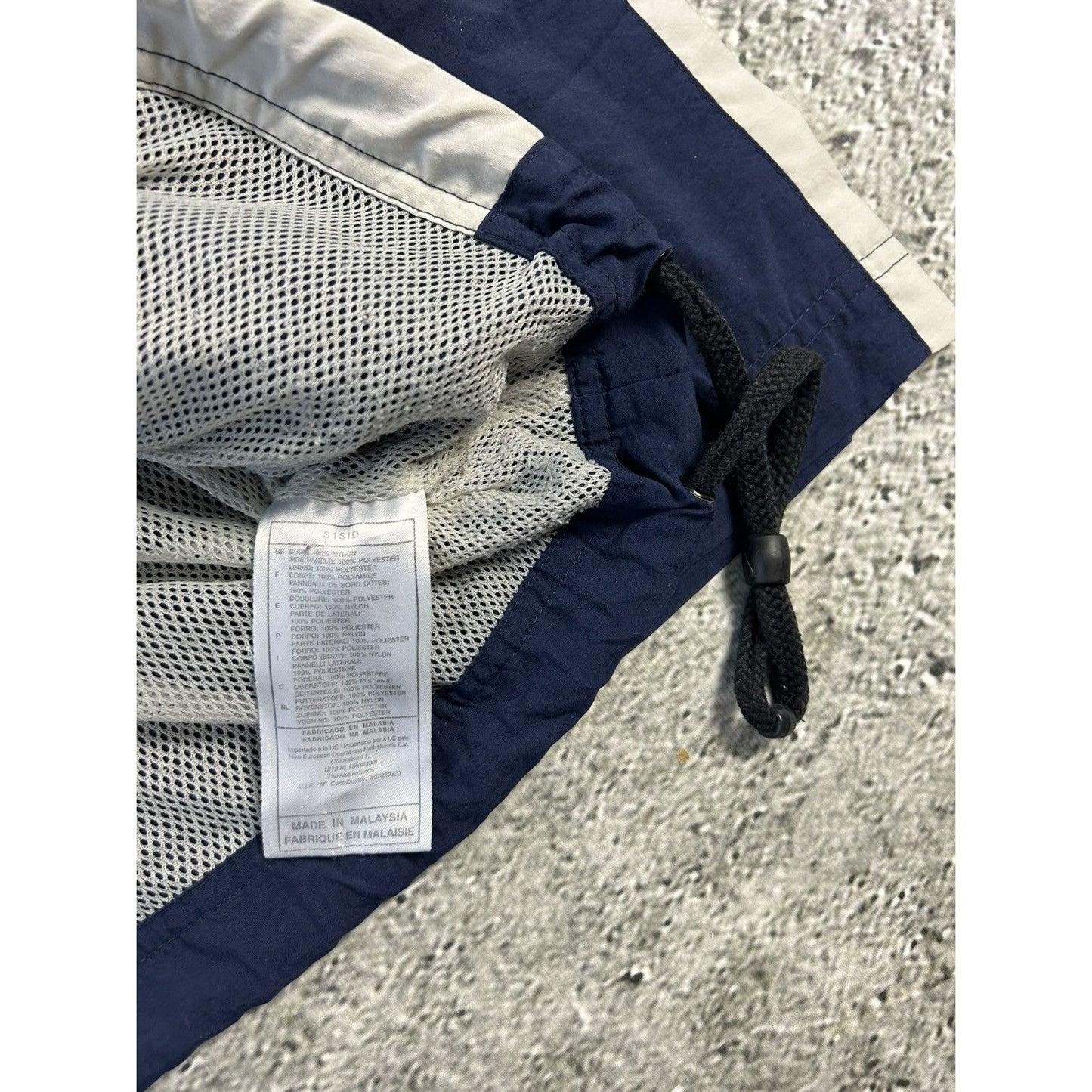 Nike track jacket vintage navy blue nylon Y2K