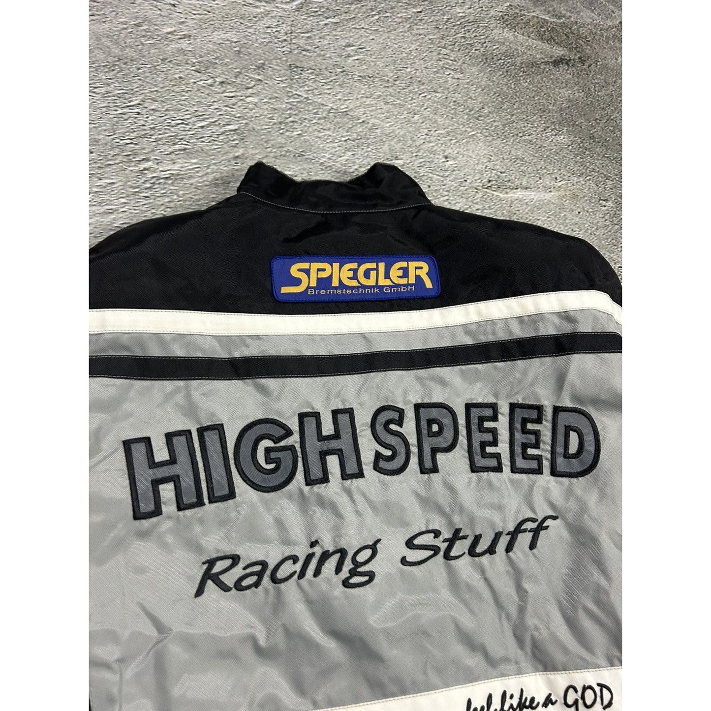 High Speed Racing Jacket vintage bomber jacket grey