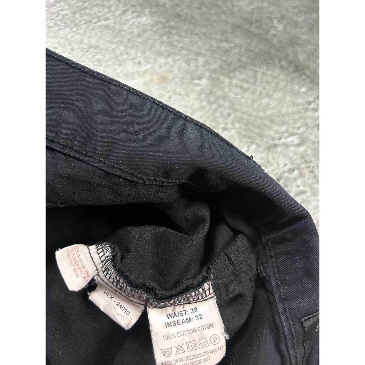 Yves Saint Laurent vintage black YSL logo chino pants