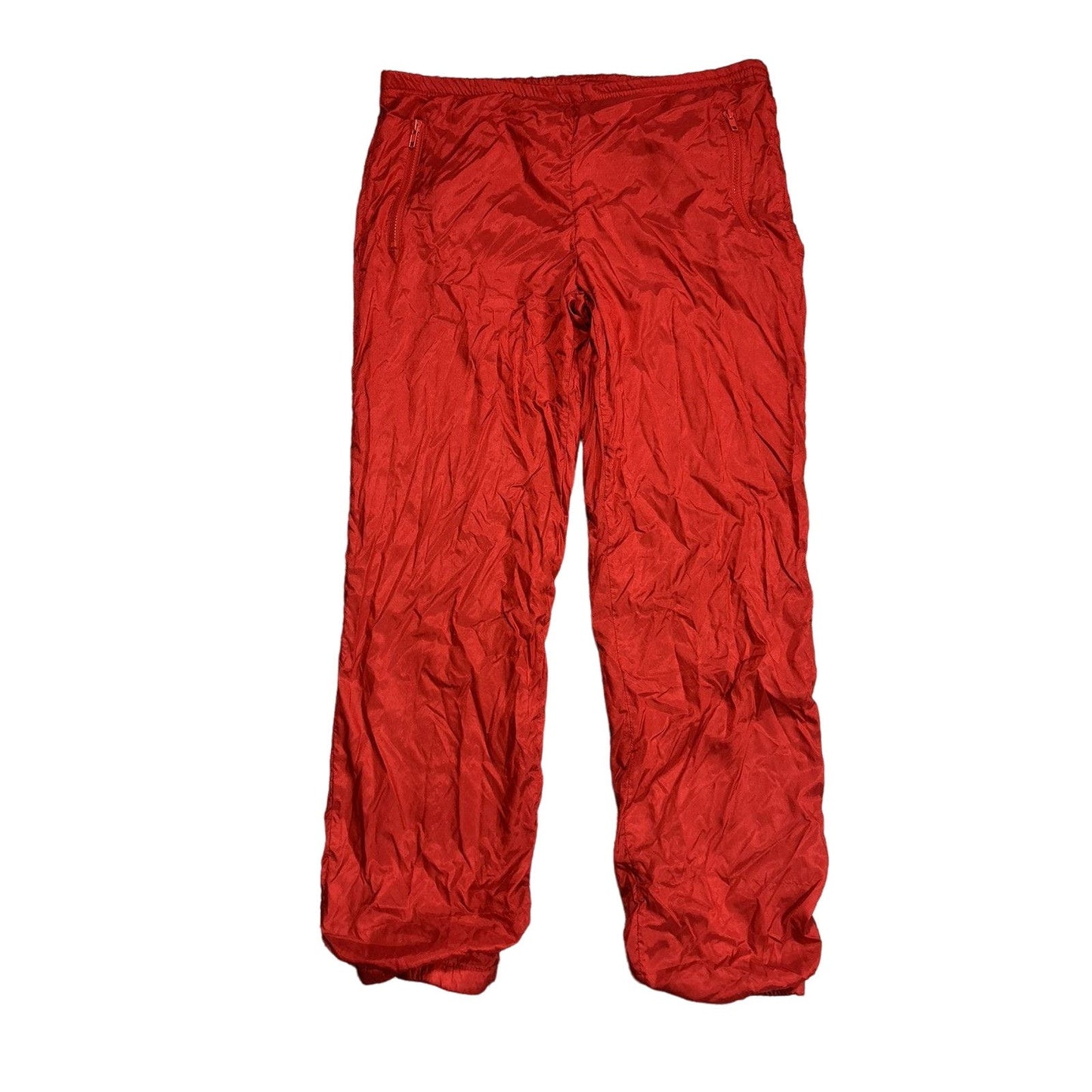 Adidas vintage red nylon track pants drill 90s Y2K