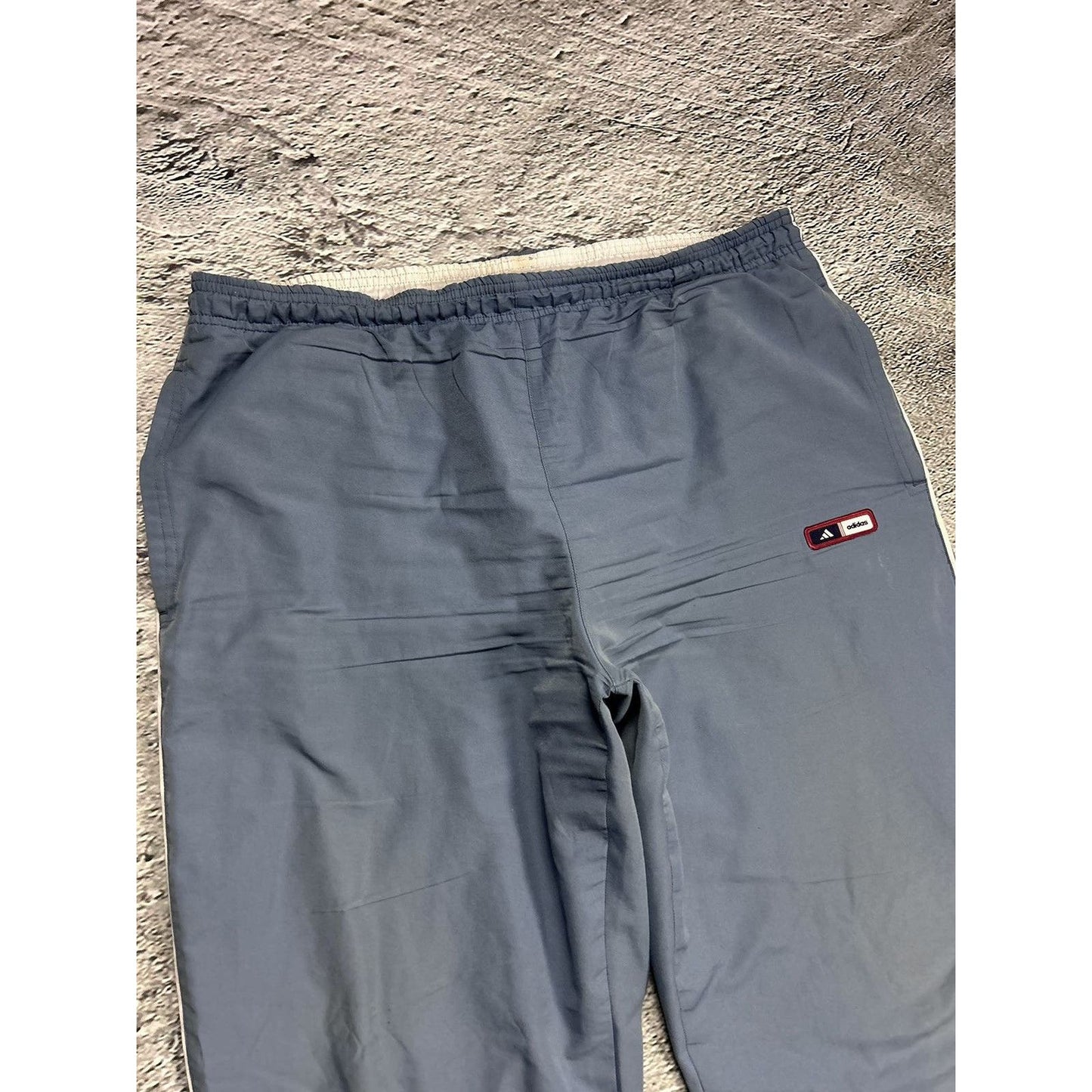 Adidas vintage blue nylon track pants small logo 2000s