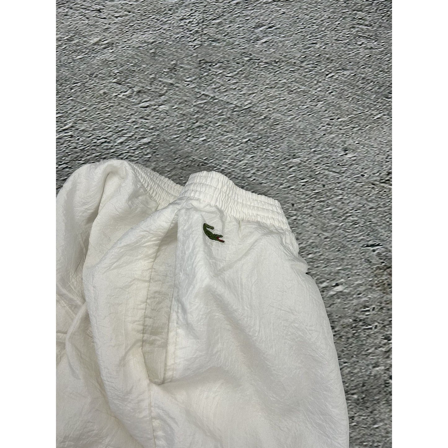 Lacoste track suit vintage white pants windbreaker 90s