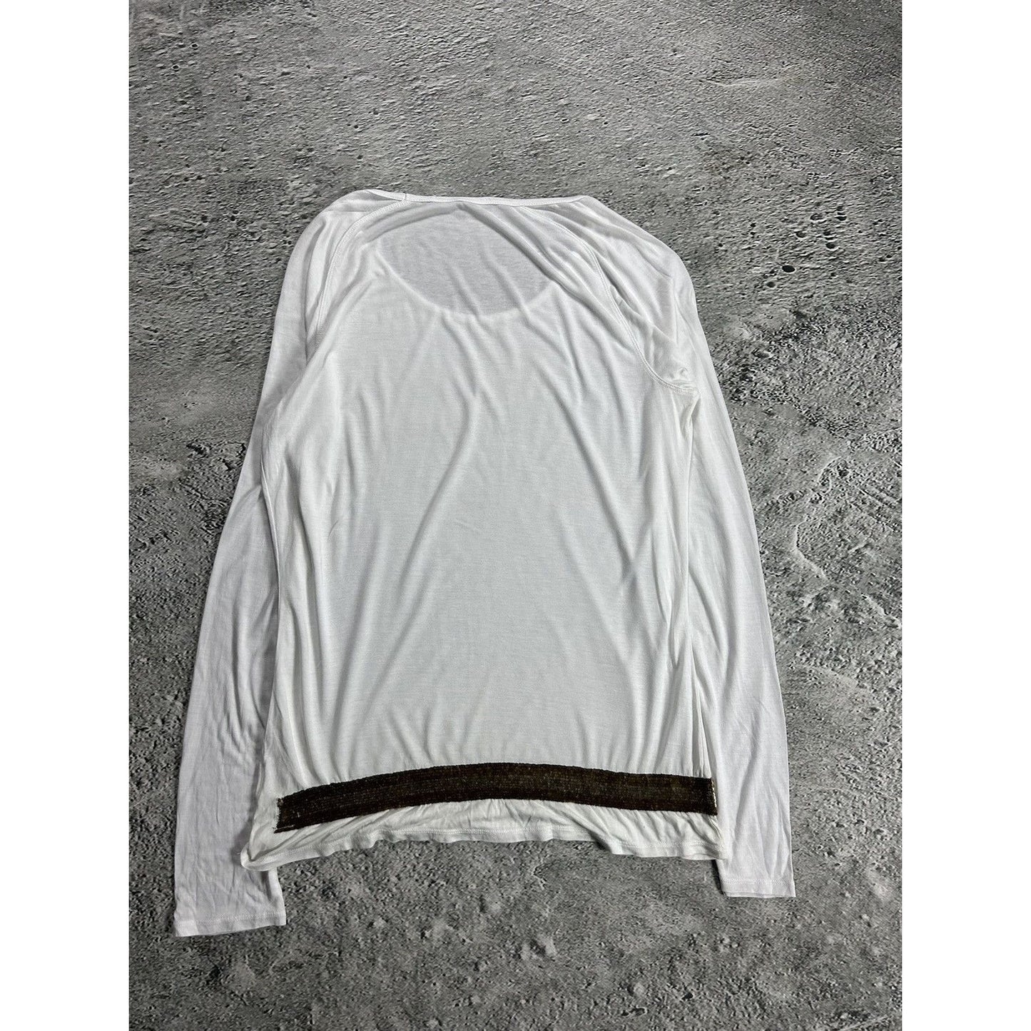 Gucci longsleeve Y2K Tom Ford era white sequin logo
