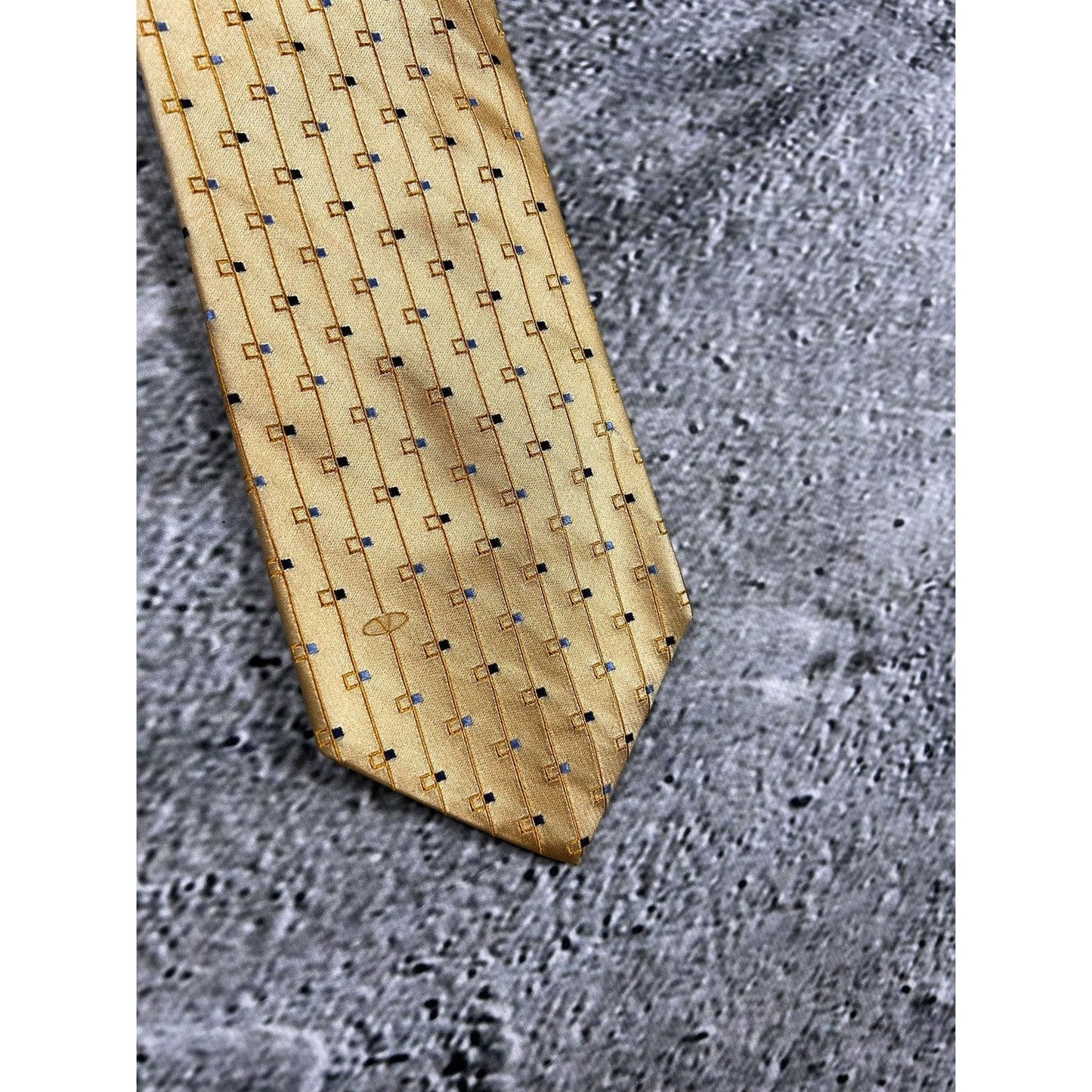 Valentino silk tie yellow