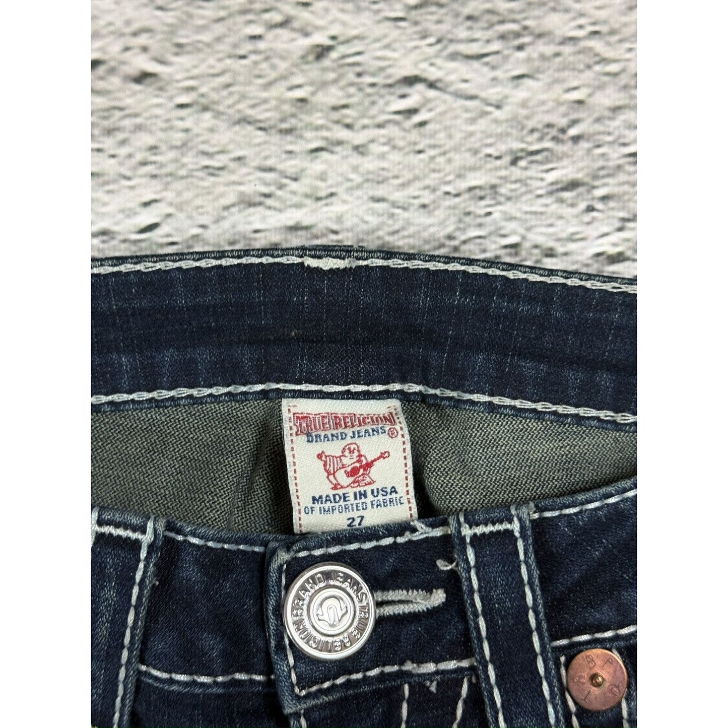 True Religion jeans vintage bootcut pants navy Rainbow Gina