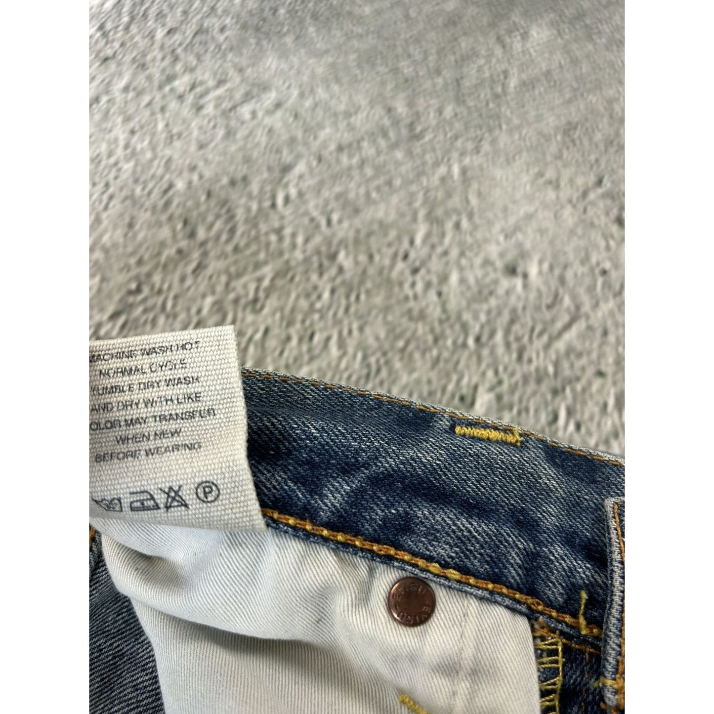 Evisu jeans vintage embroidery seagull logo selvedge