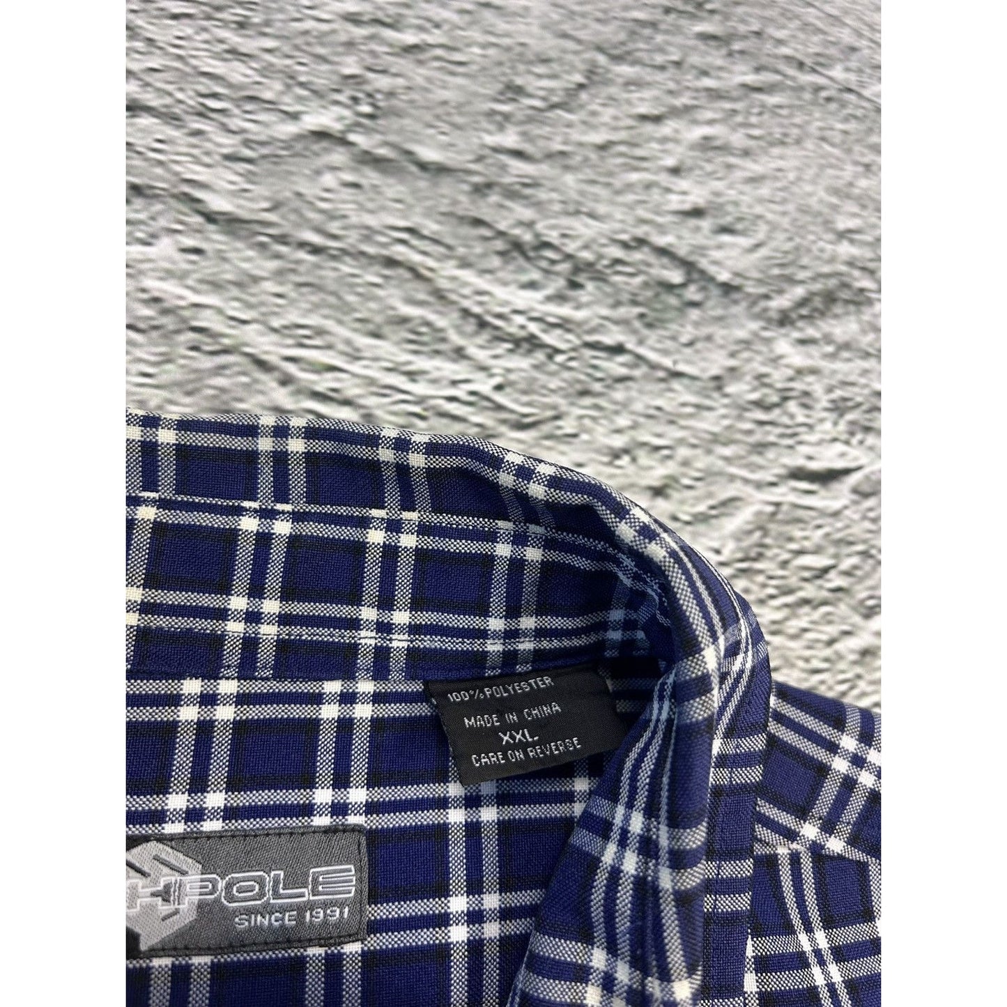 Southpole Vintage Y2K shirt button up blue checkered