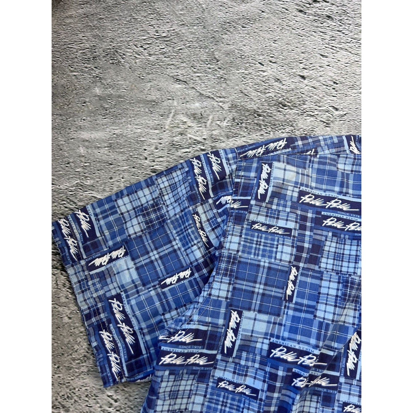Pelle Pelle shirt vintagr full print button up blue