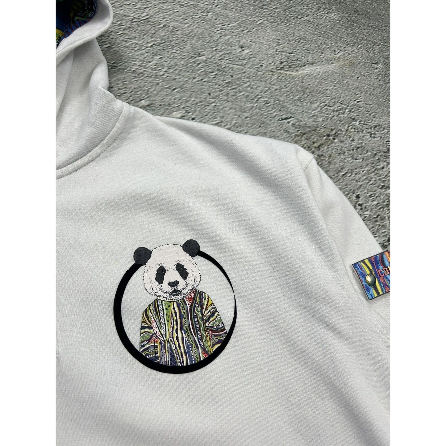 Carlo Colucci Hoodie White Multicolor Pandalucci