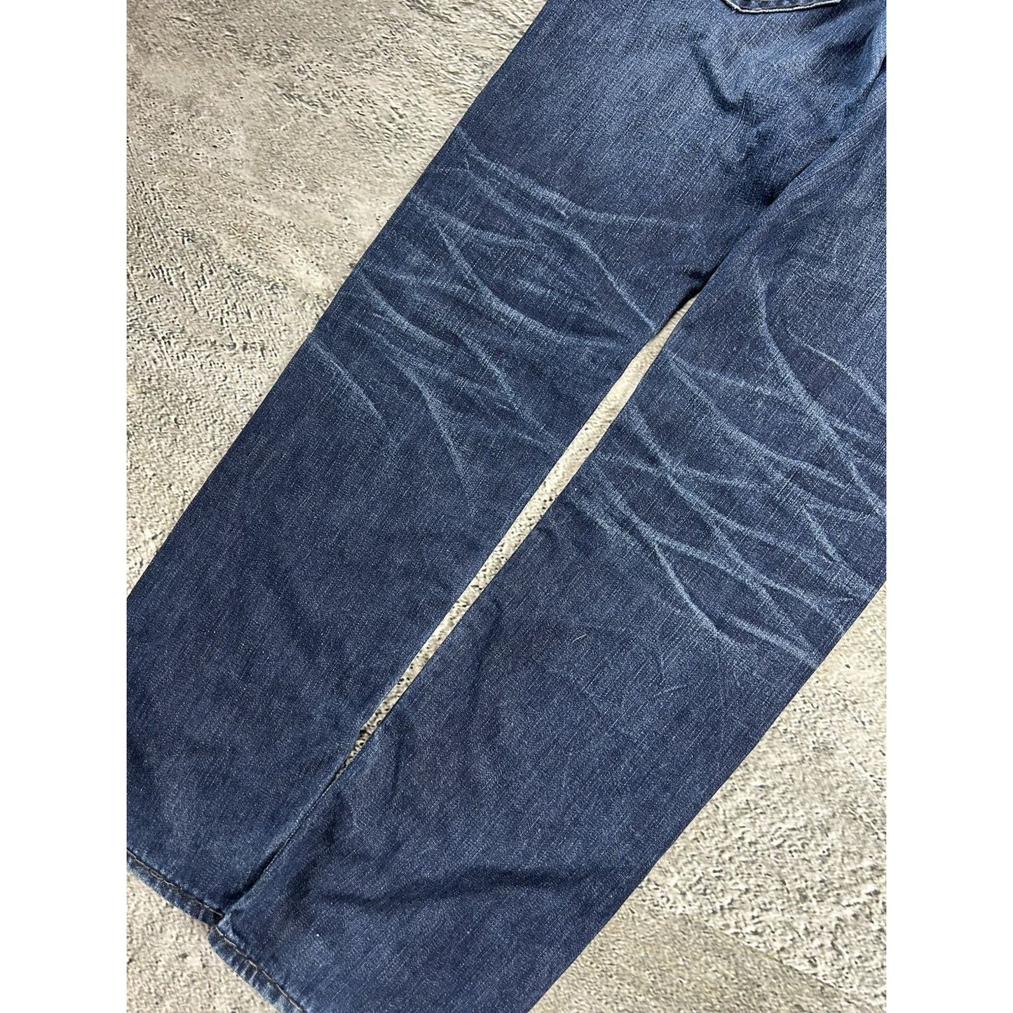 True Religion navy jeans black thick stitching Jack Big QT