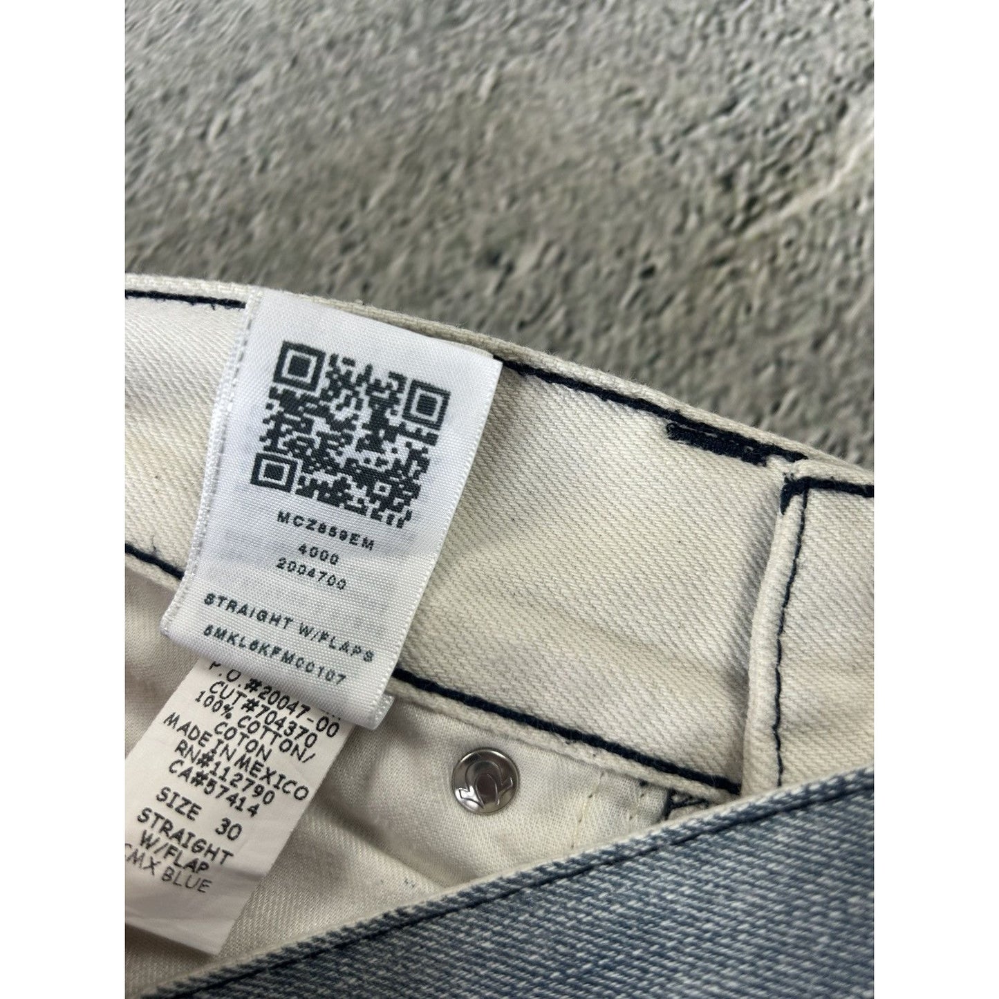 True Religion grey jeans contrast stitching Y2K straight