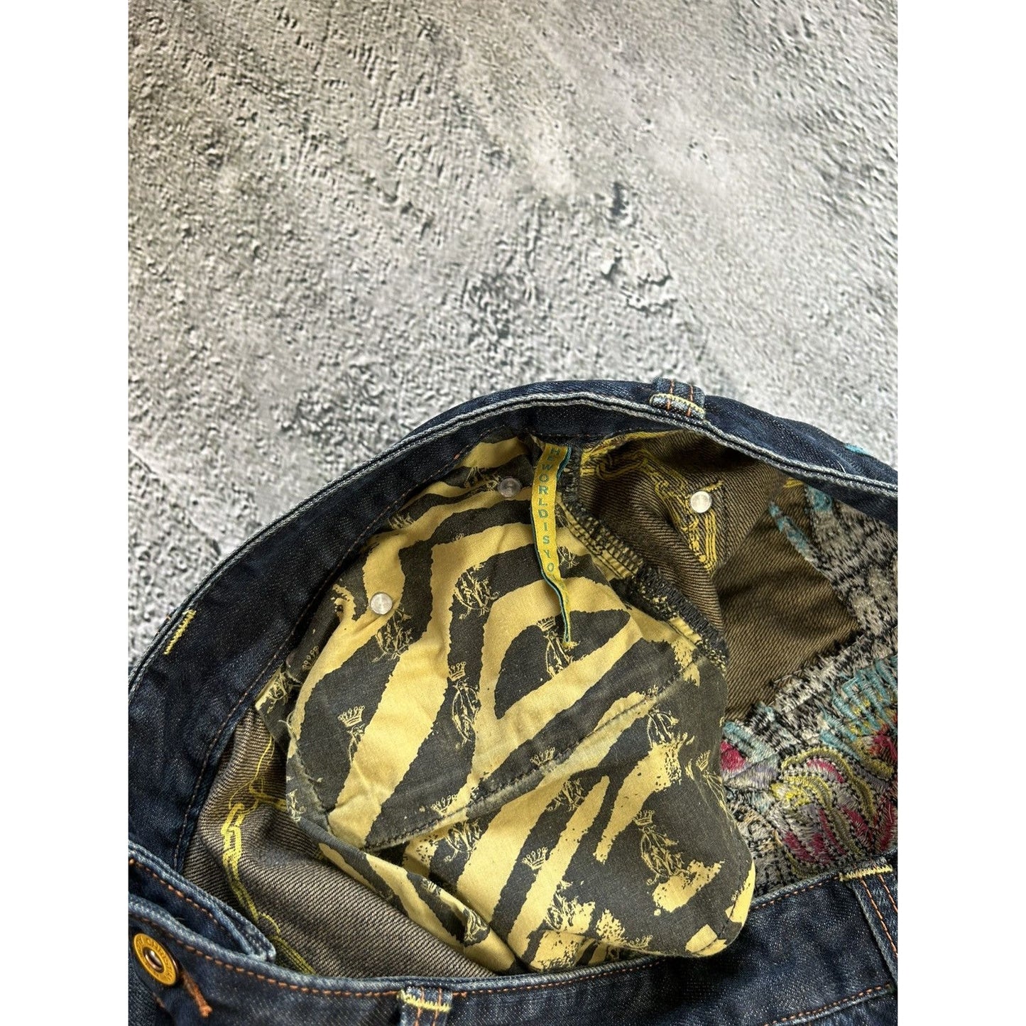 Ed Hardy Christian Audigier vintage jeans big logo pants