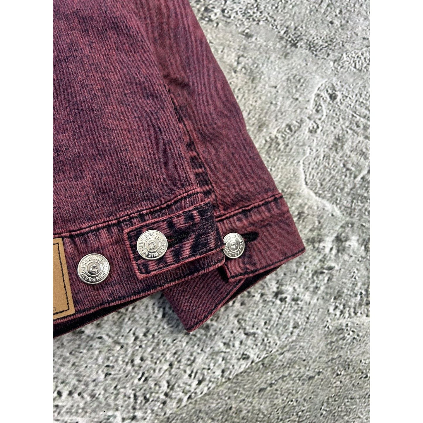 True Religion denim jacket purple red vintage Y2K