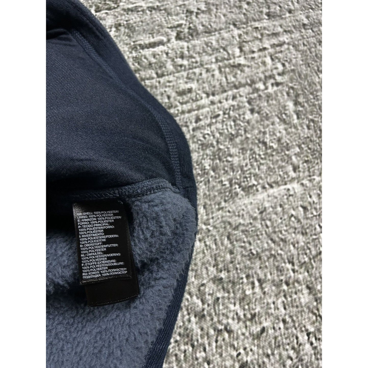 The North Face fleece full zip navy cargo