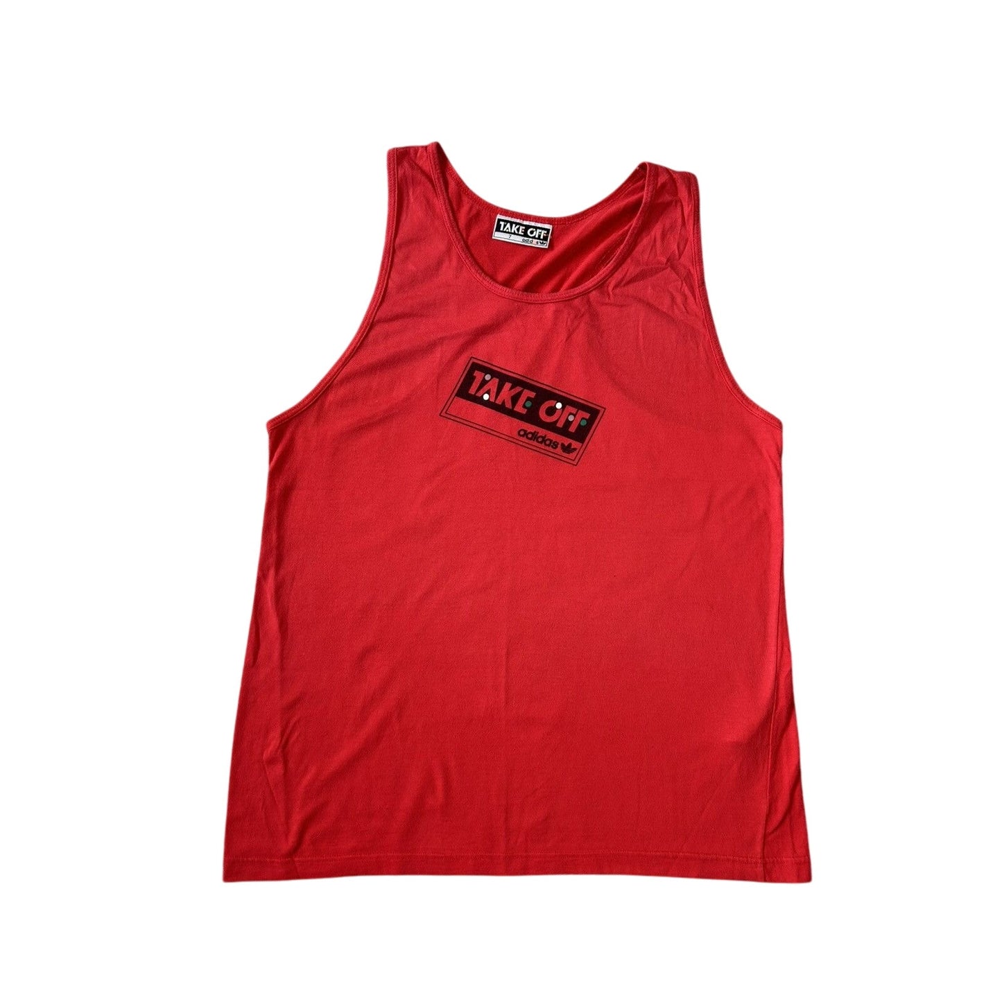 adidas take off tank top red sleeveless vintage