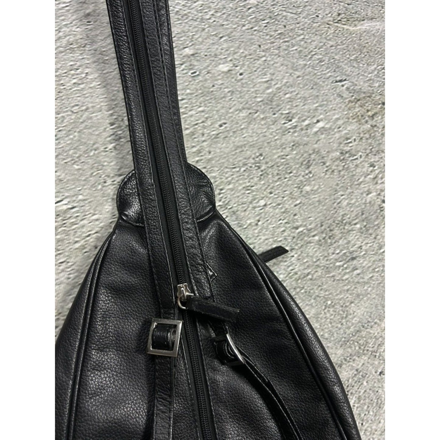 Leather Sling Bag vintage black