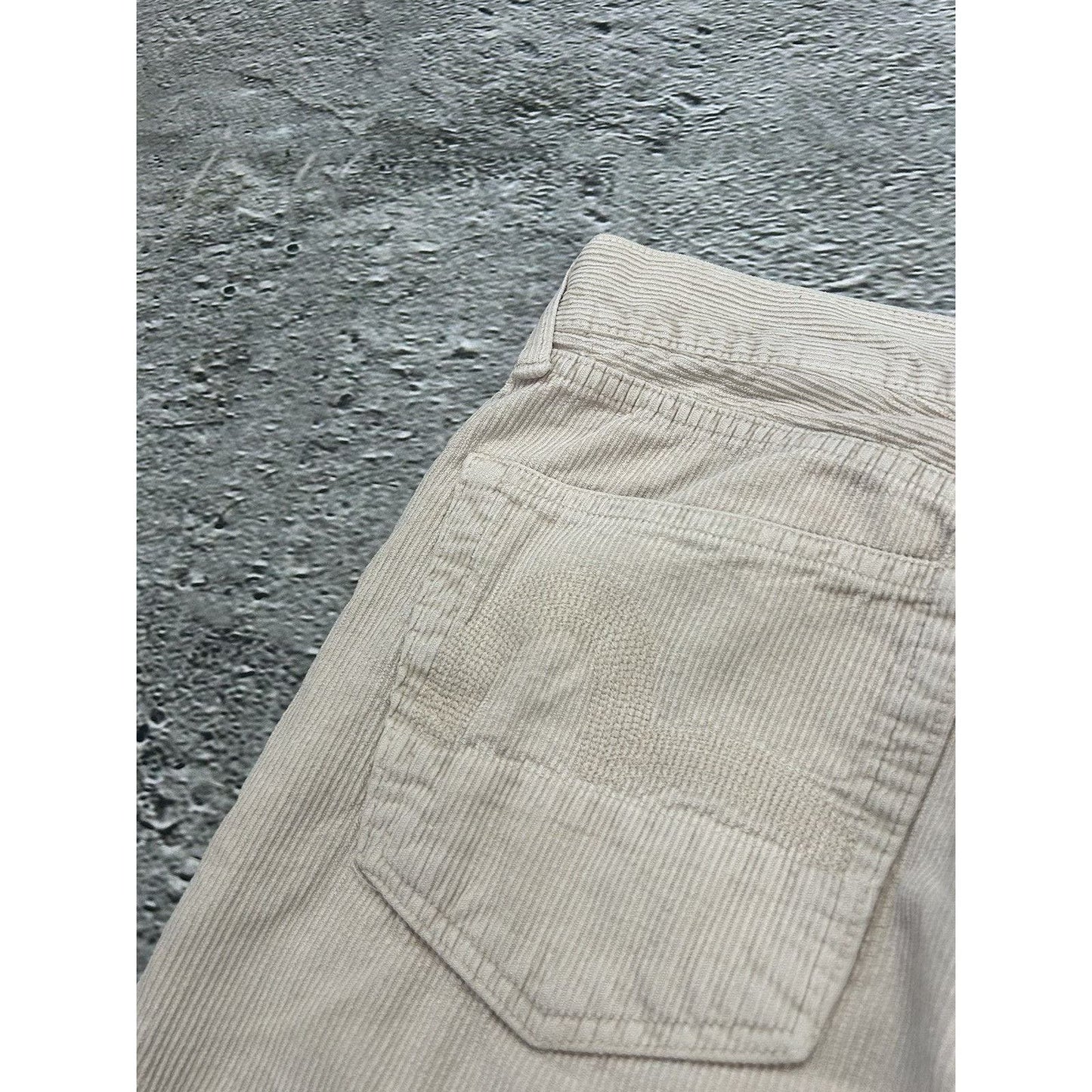 RARE! Evisu corduroy pants vintage cords beige seagulls
