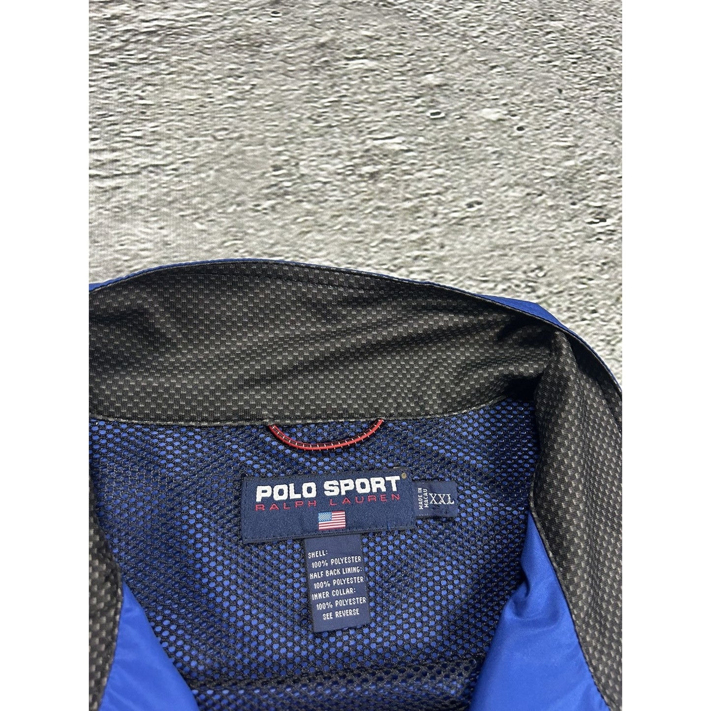Polo Sport RLX vest windbreaker vintage blue Ralph Lauren