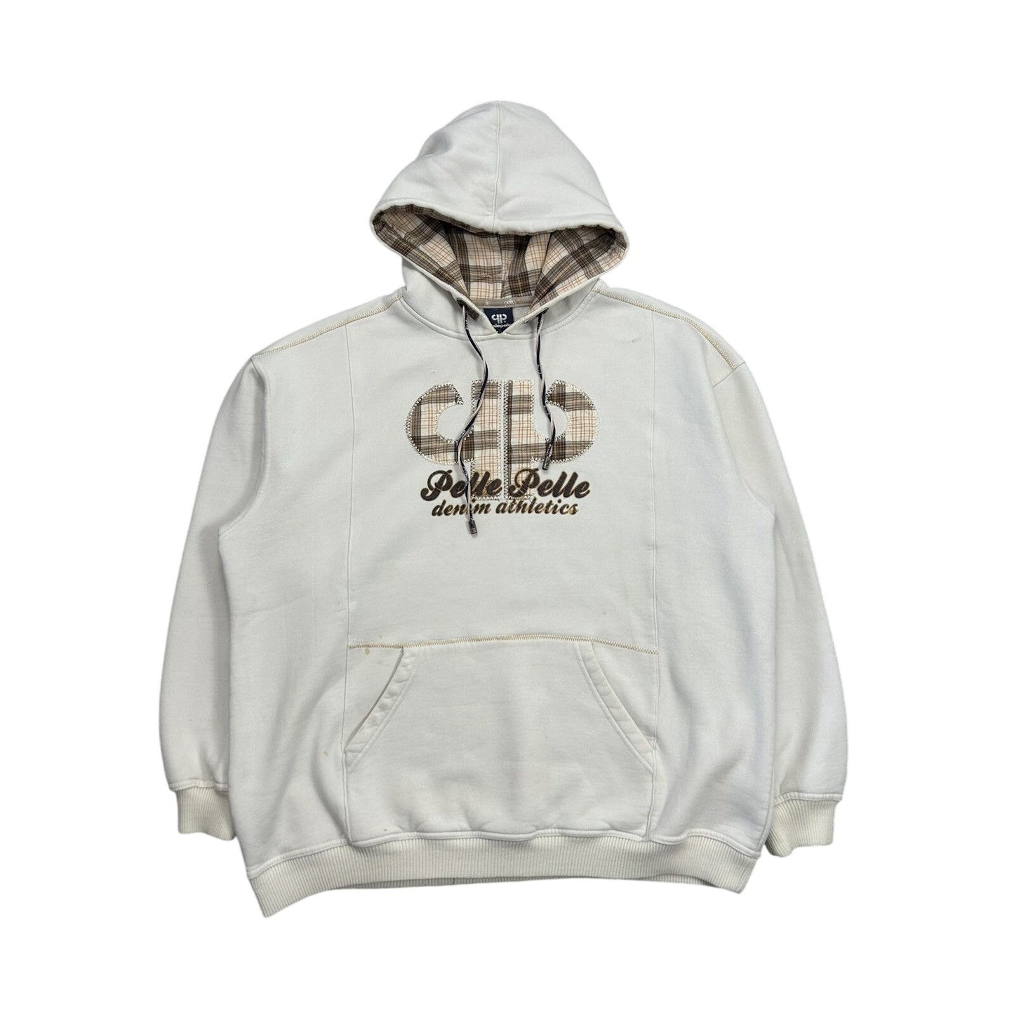 Pelle Pelle hoodie big logo 90s beige sweatshirt
