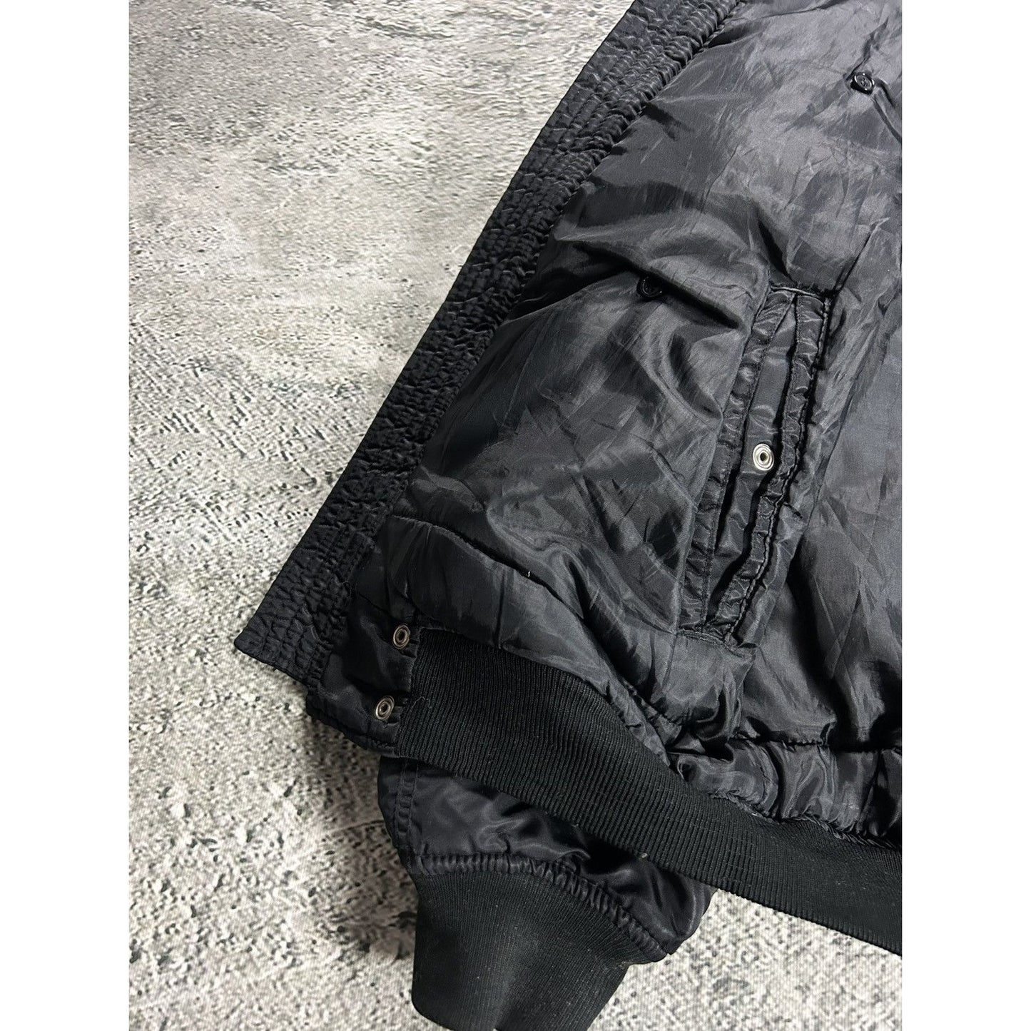 Vintage bomber jacket with fur hooded full zip