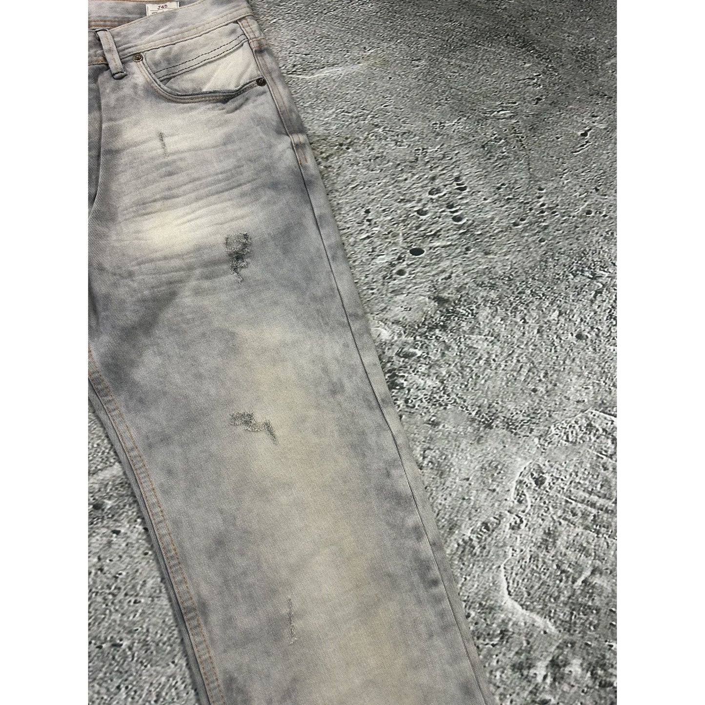 Armani jeans light grey stone washed vintage denim pants
