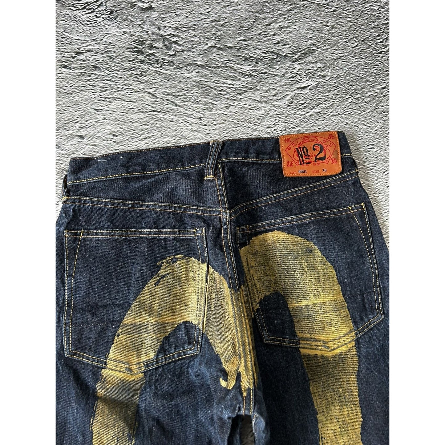 Evisu jeans daicock big logo gold selvedge denim Japan