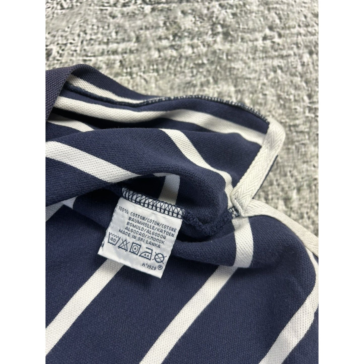 Polo Ralph Lauren striped polo shirt navy white small pony