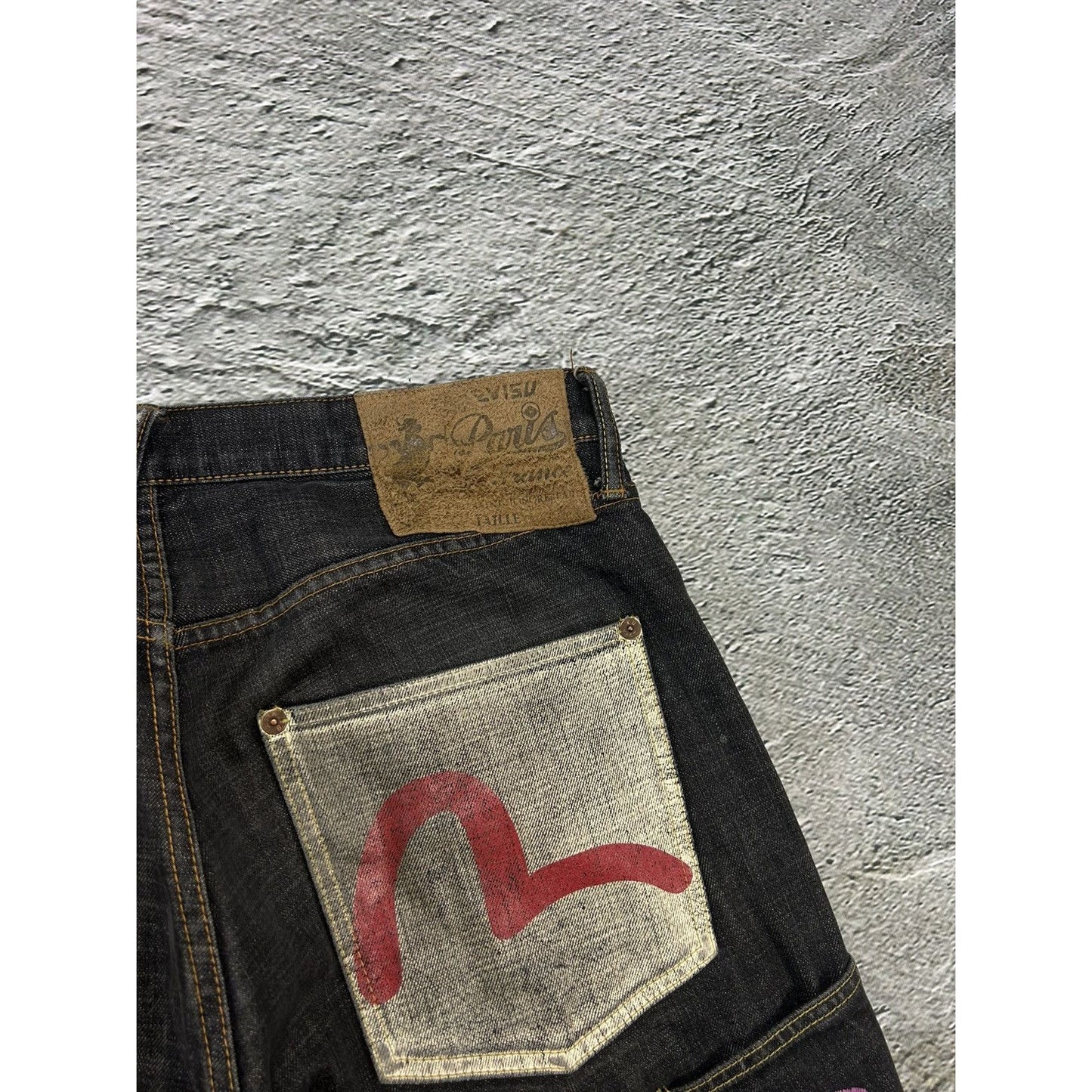 Evisu multipocket jeans multicolor vintage selvedge denim