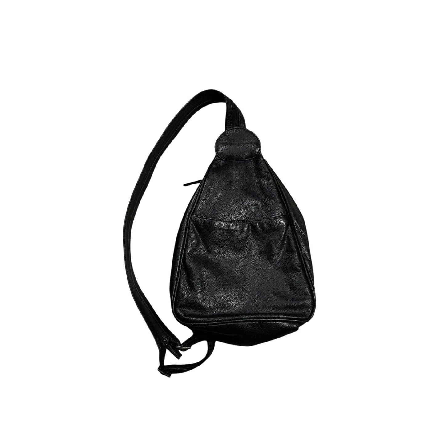 Leather Sling Bag vintage black