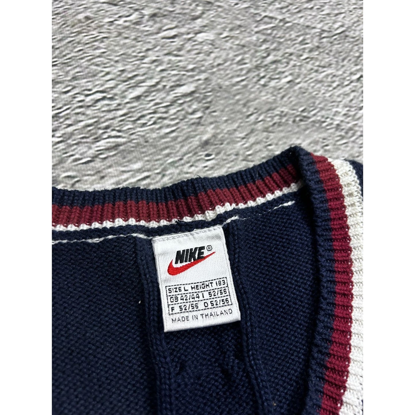Nike Court vintage navy sweater vest tennis 90s cable knit
