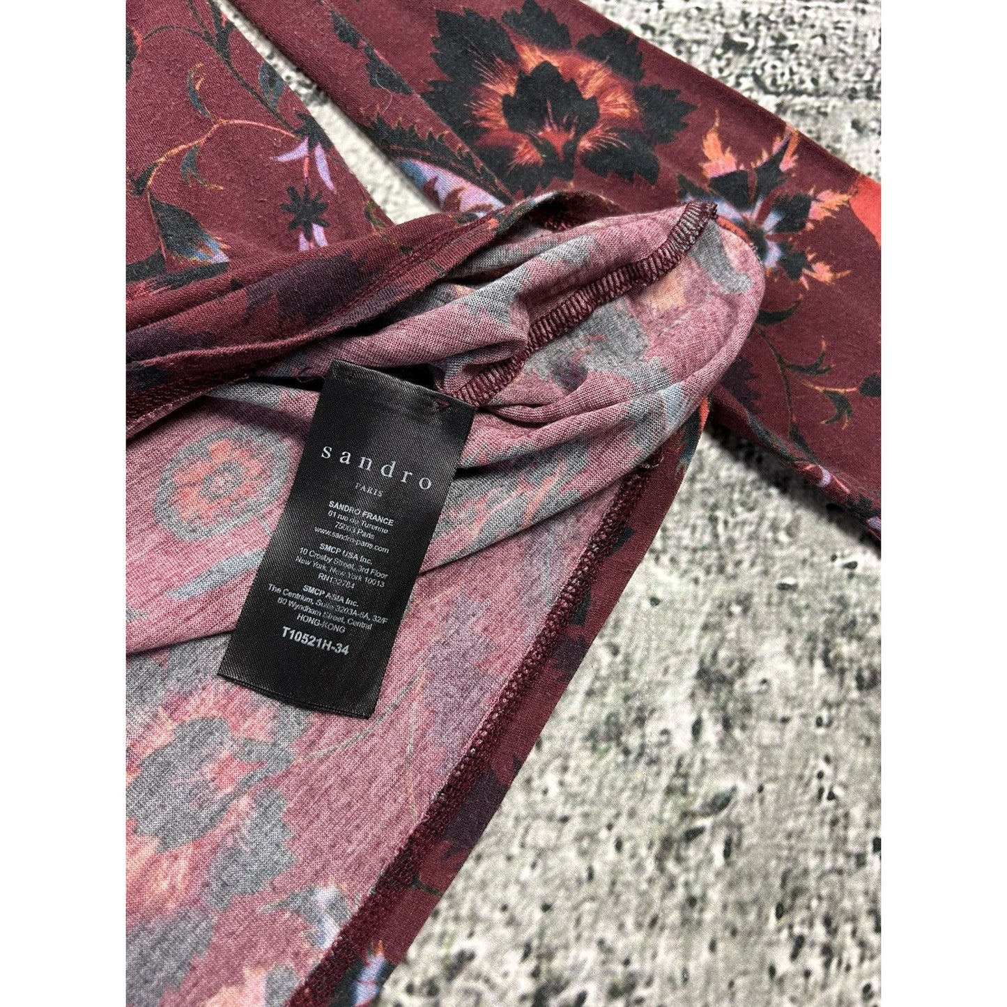 Sandro Paris longsleeve floral red