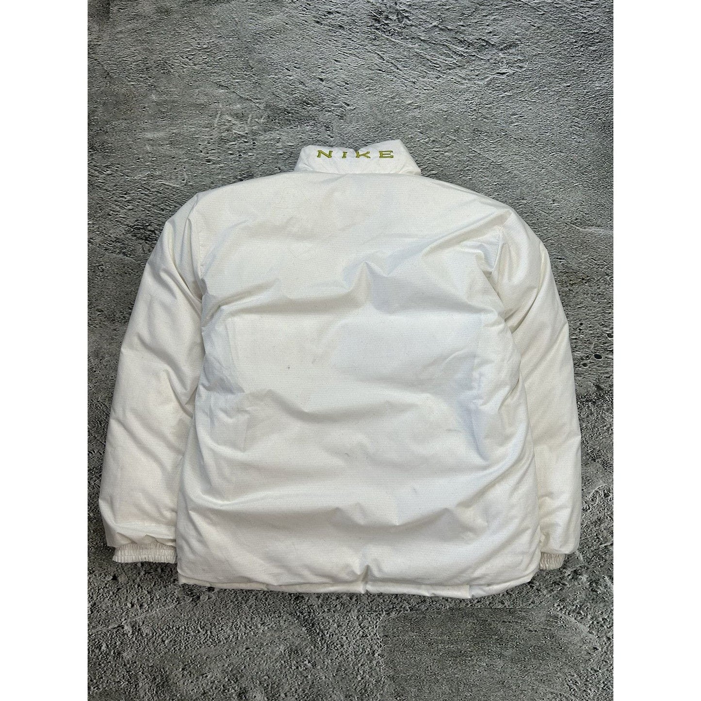 Nike black puffer jacket big logo reversible vintage 90s