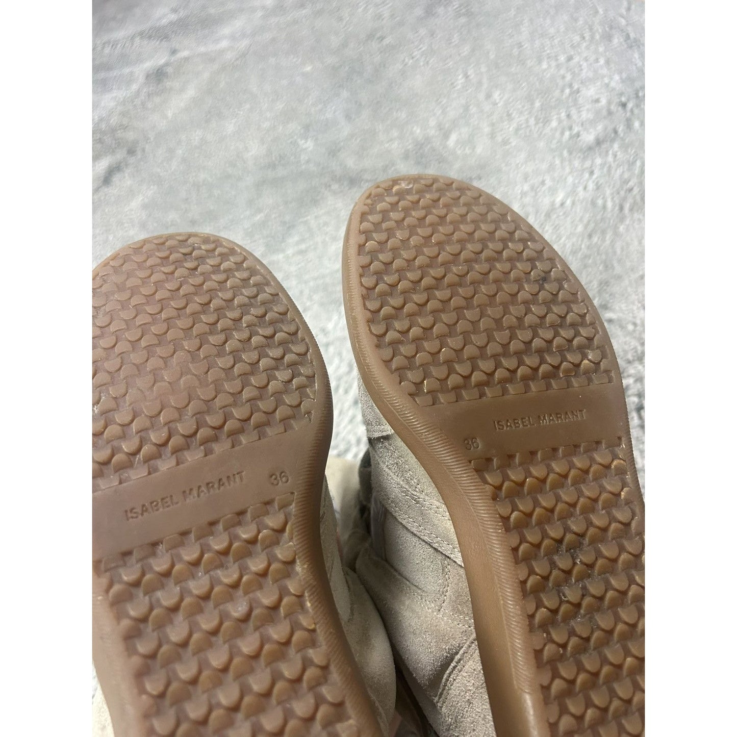 Isabel Marant Leather Sneakers Bekett beige wedge