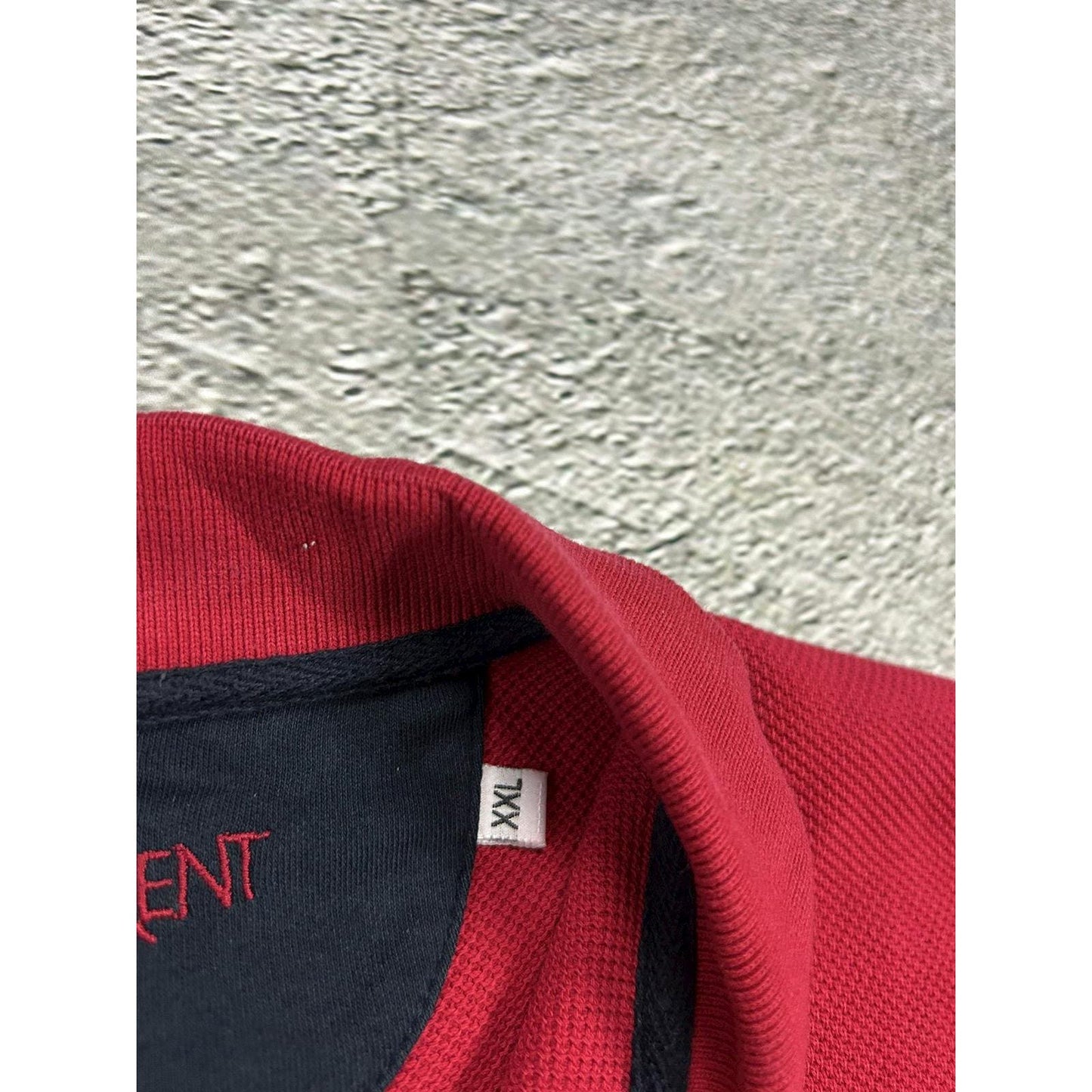 YSL red sweatshirt polo vintage Yves Saint Laurent 90s