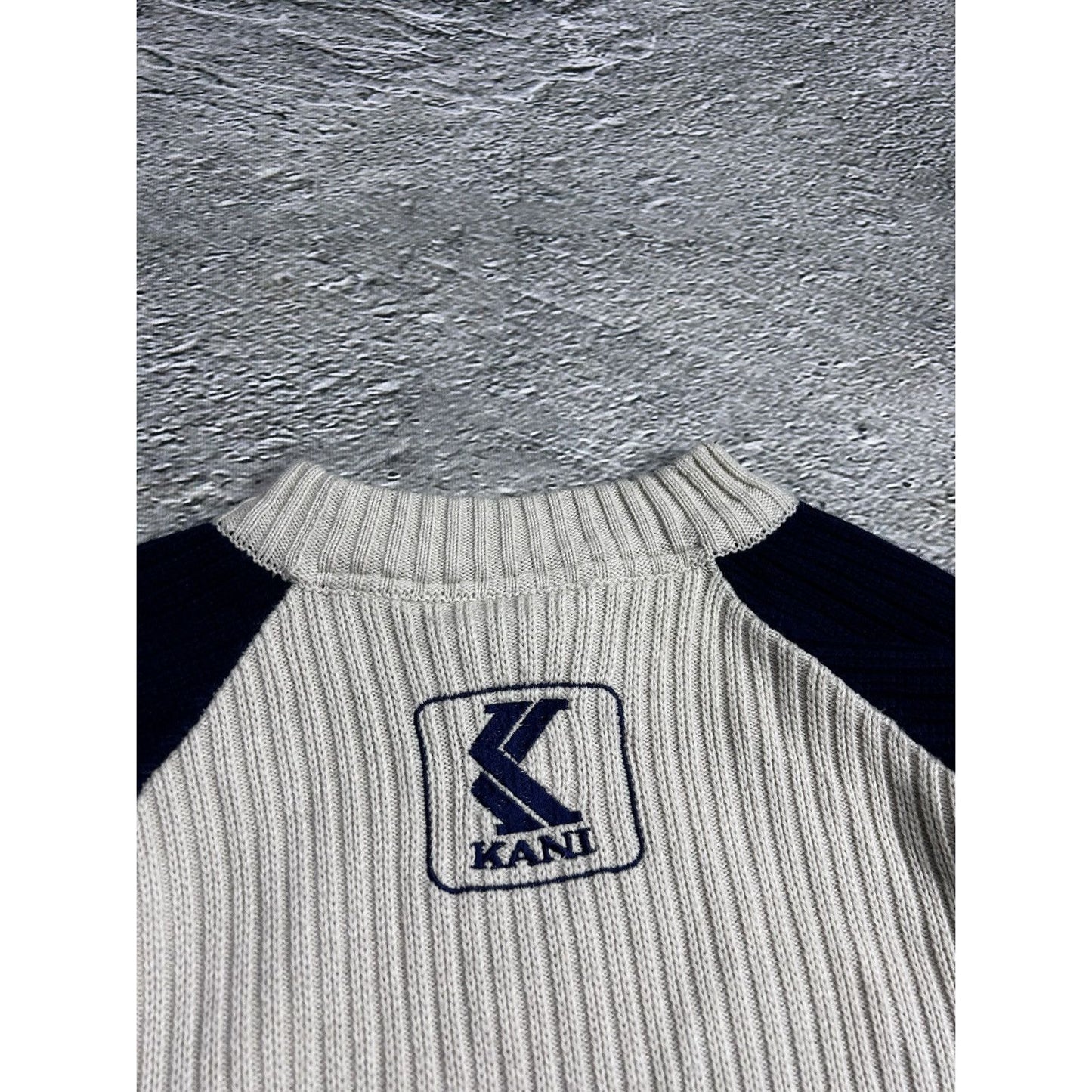Karl Kani vintage sweater beige big logo spell out