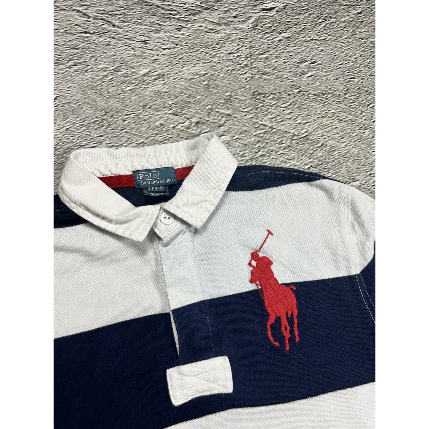 Chief Keef Polo Ralph Lauren vintage big pony navy white