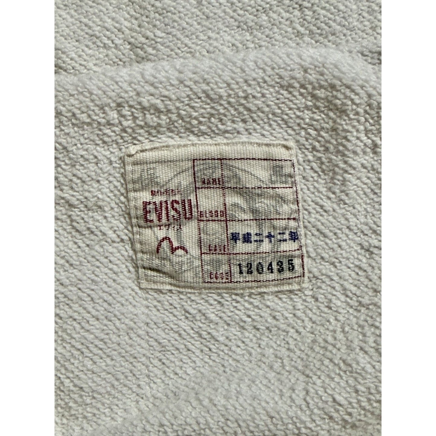 Evisu zip hoodie white vintage big logo seagull Y2K