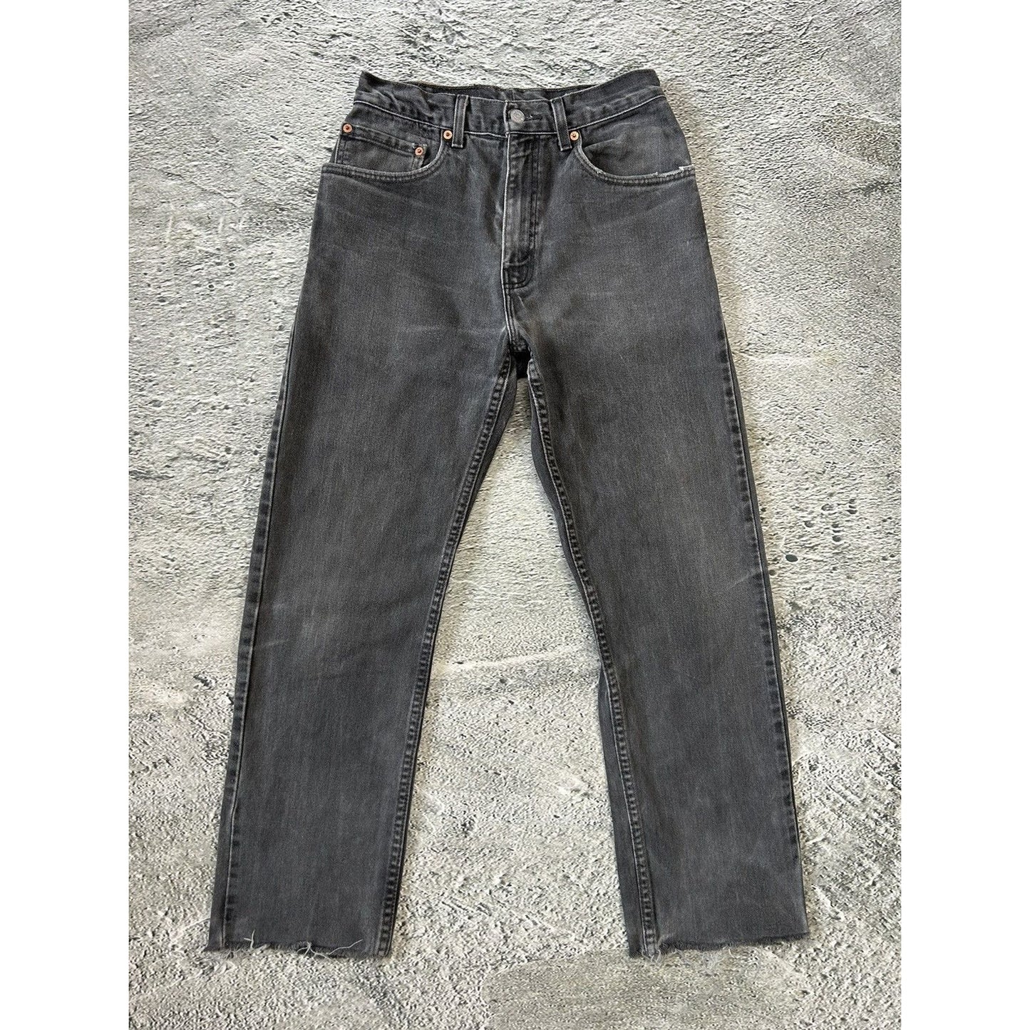90s Levi’s 505 vintage washed black jeans made in USA denim