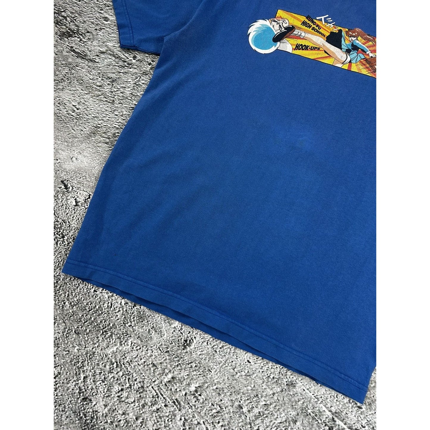 Hook-ups T-shirt blue hung fu high school vintage