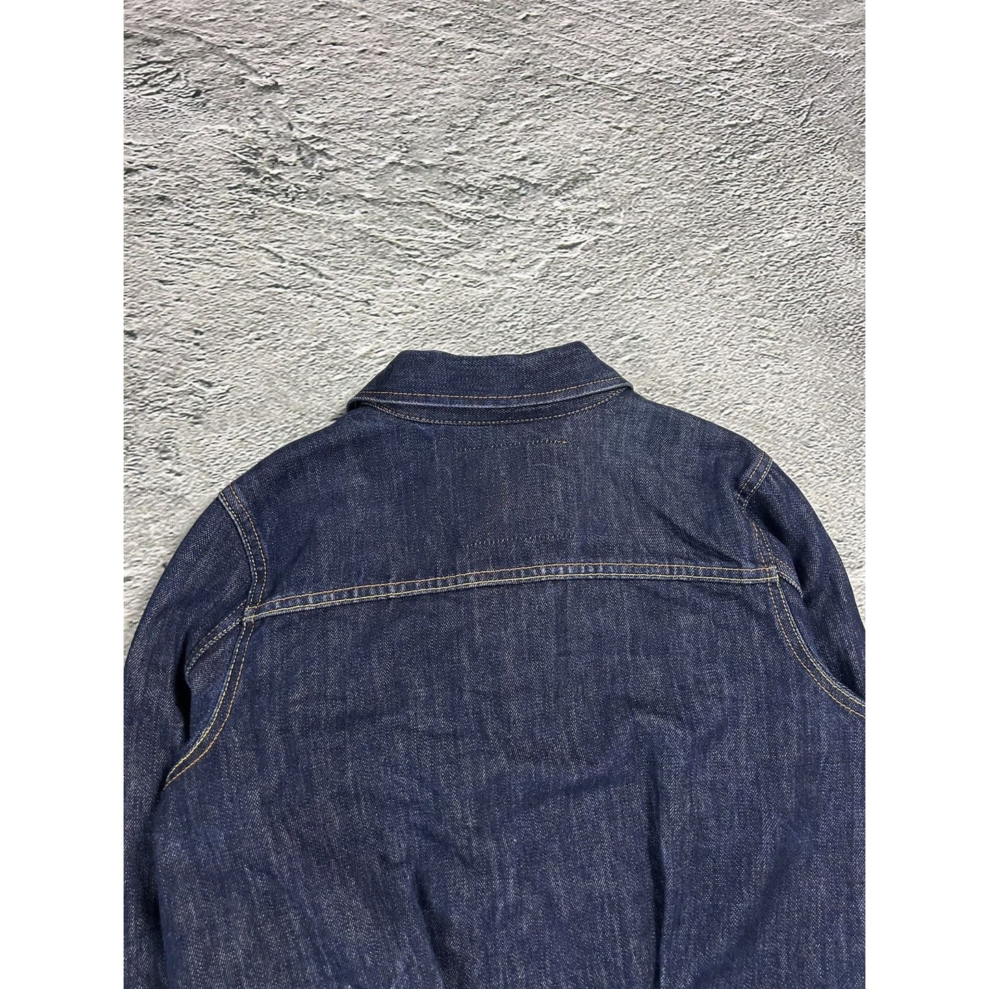 Evisu vintage denim jacket white seagulls navy blue