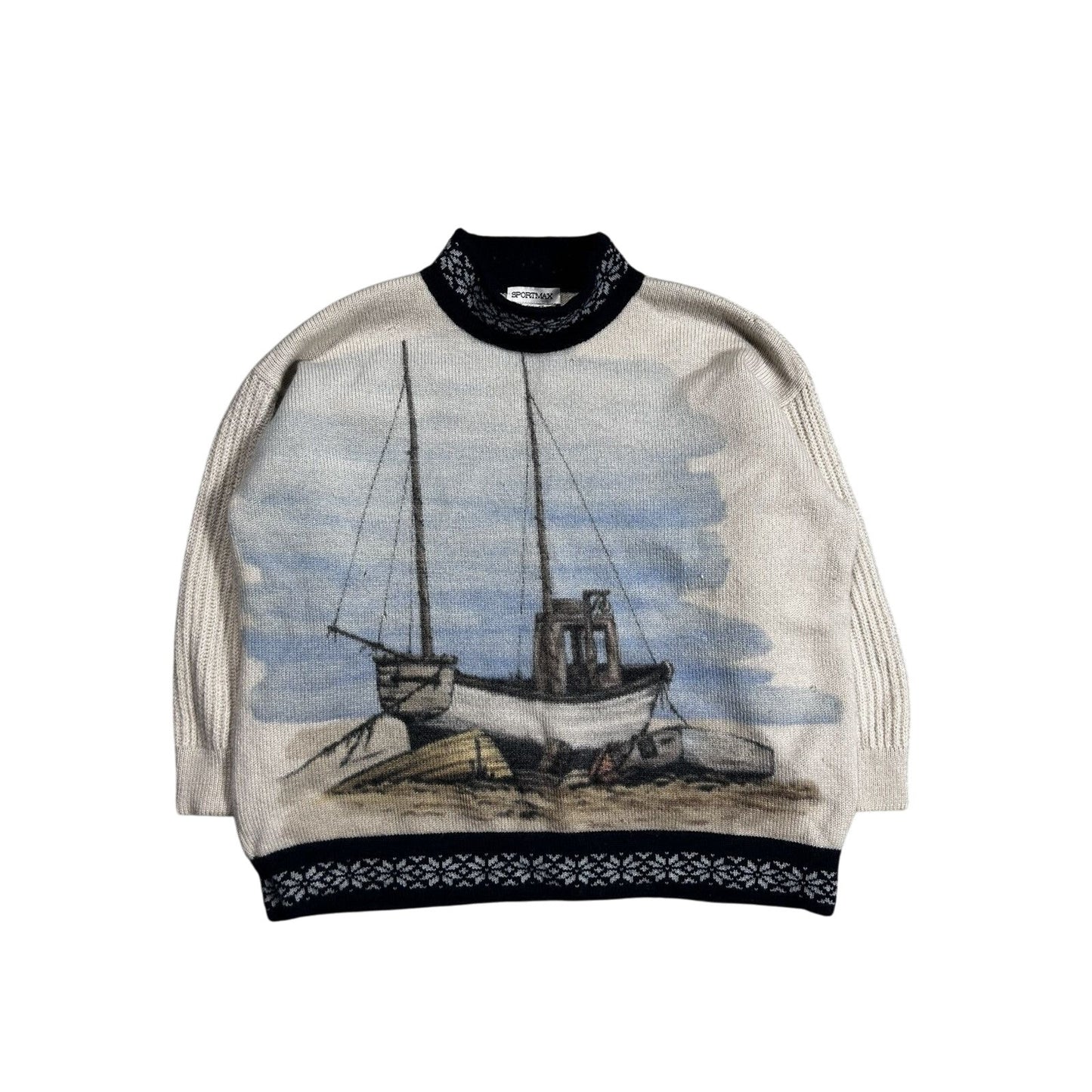 Sportmax sweater vintage graphic boat Max Mara