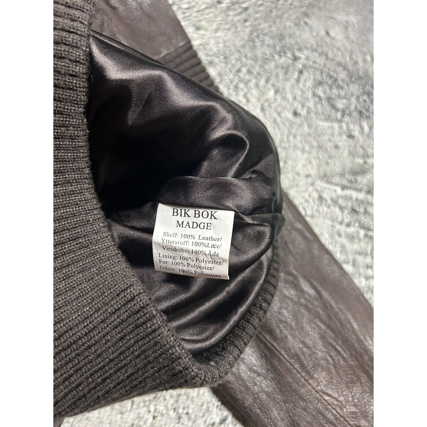 Leather Jacket Vintage hooded brown Y2K Bik Bok