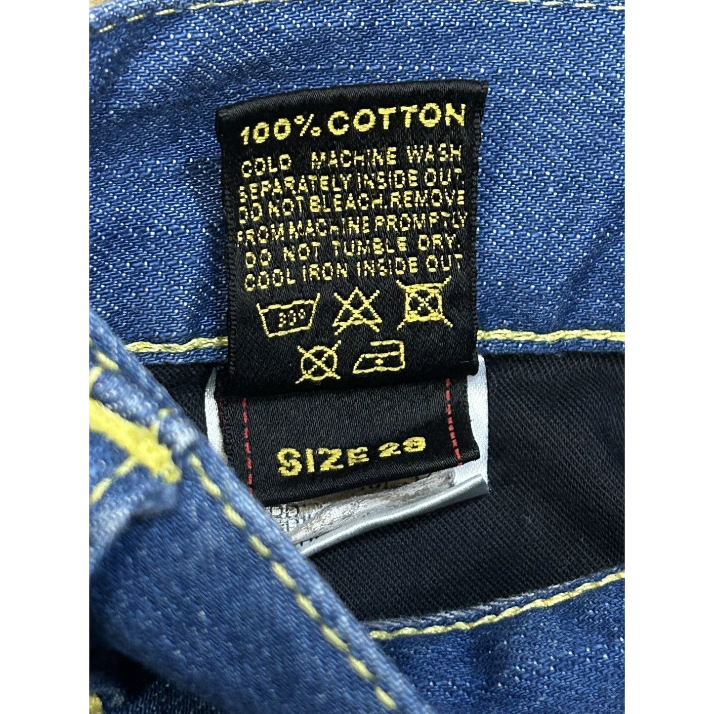 Evisu EU ED jeans vintage denim pants cargo blue yellow Y2K