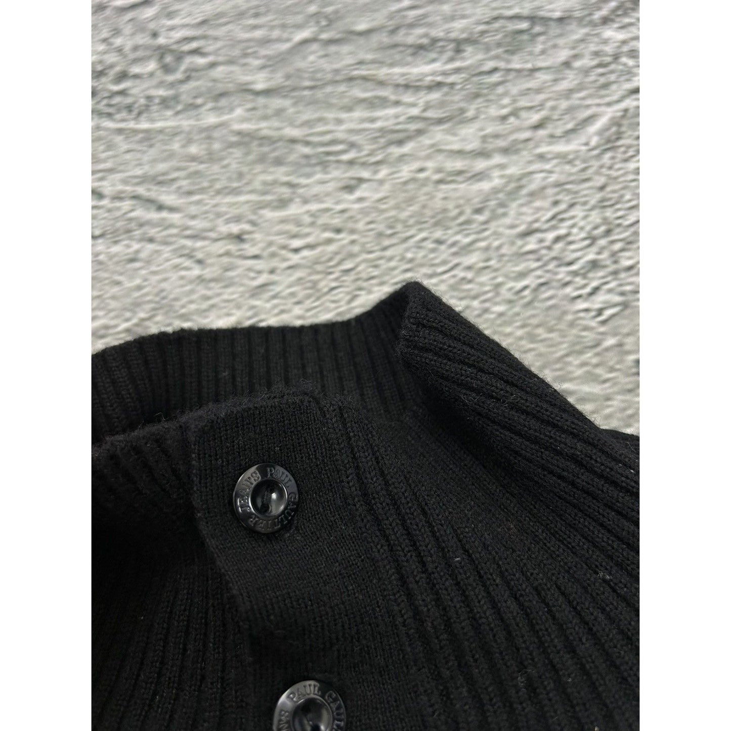 Jean Paul Gaultier Jeans Sweater halfzip turtleneck black