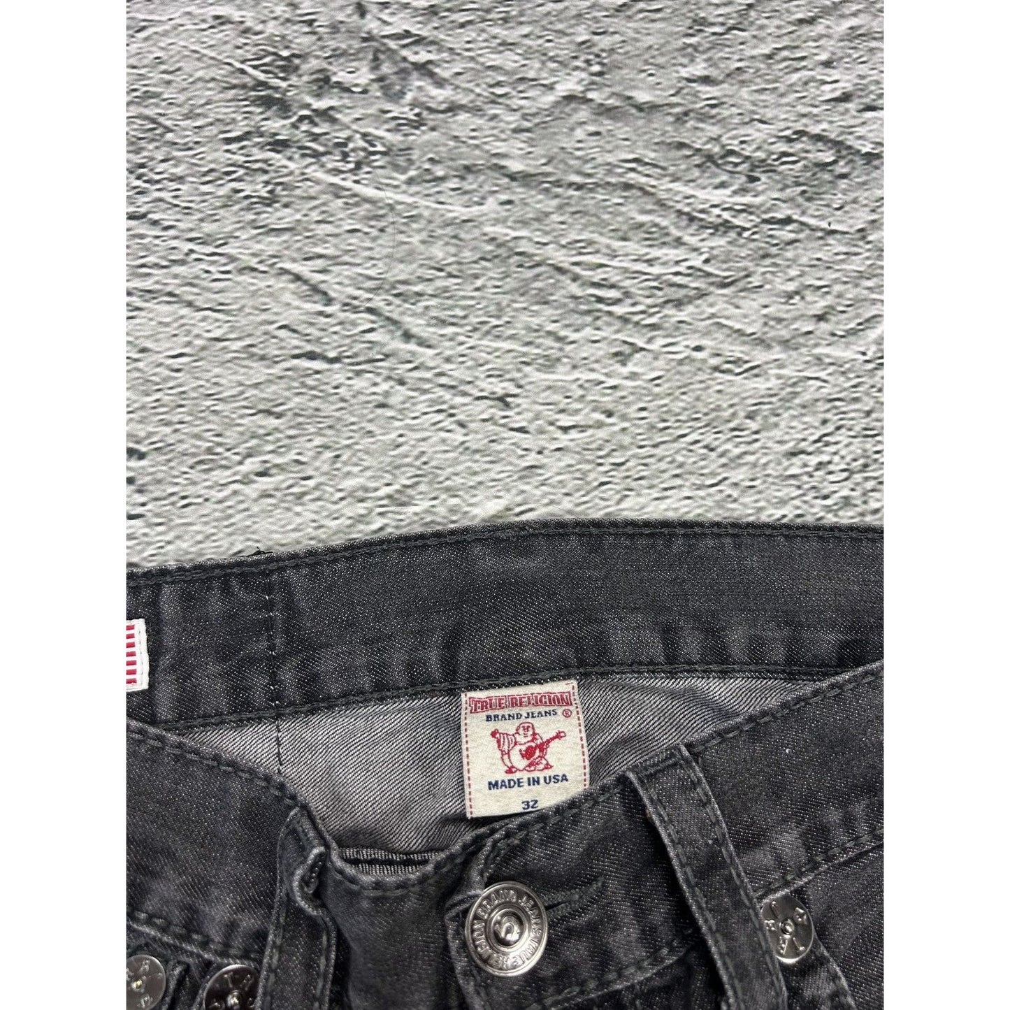 True Religion vintage grey jeans denim pants Y2K