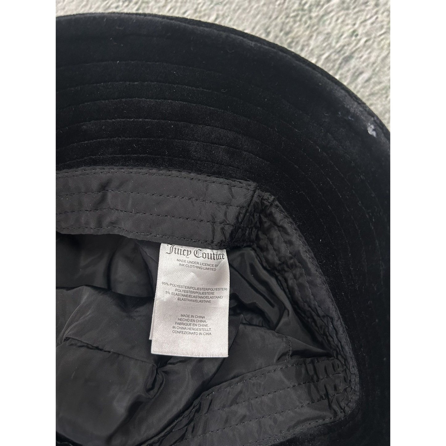 Juicy Couture Bucket Hat Cap black Y2K