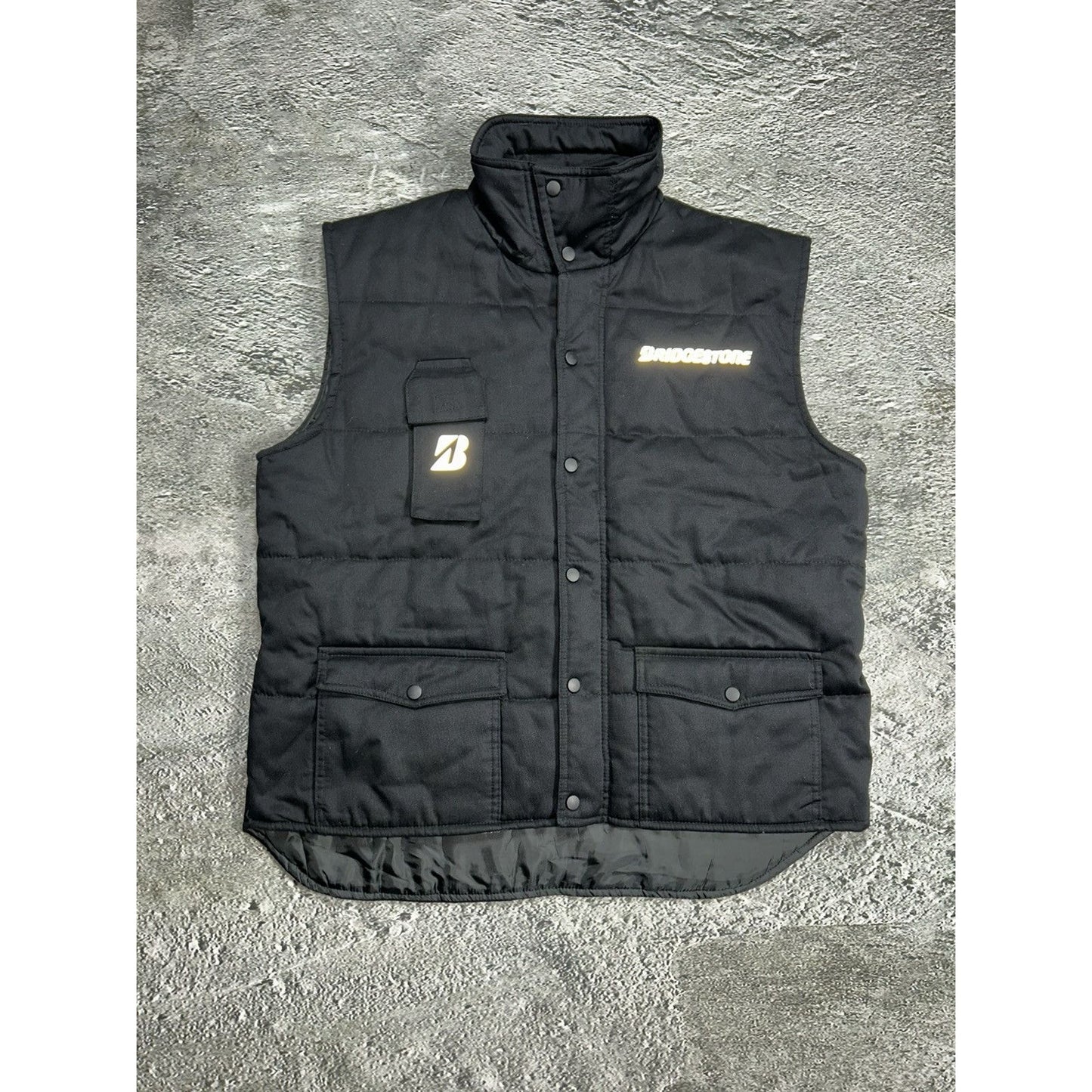 Bridgestone Multipocket vest black vintage reflective