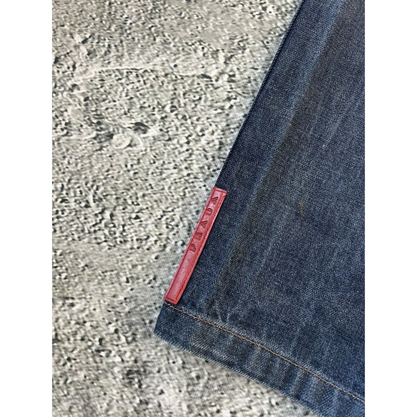 Prada Linea Rossa jeans red tab vintage straight denim pants