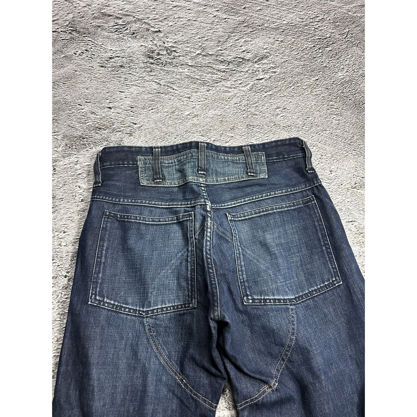G Star Raw navy baggy jeans vintage bootcut flared reworked